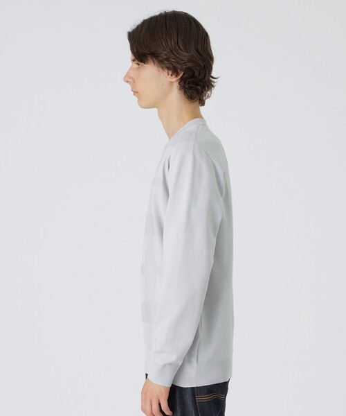 BLACK LABEL CRESTBRIDGE（ブラックレーベル・クレストブリッジ）の「コンフィーシャドーチェックニット（ニット/セーター・メンズ・ホワイト系その他/ネイビー/ブルー系その他4/ブラック・XL/L/M）」の6枚目の写真