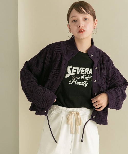 KBF(ケイビーエフ)の「シアープリントコンパクトTEE(Tシャツ/カットソー・レディース・オフホワイト/ブルー/ブラック・ONE)」の13枚目の写真