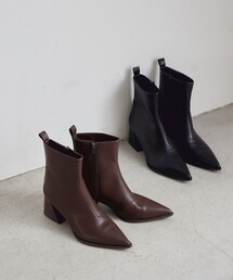 EMMEL REFINES | ＜EMMEL REFINES＞ EM フィット＆ソフト ポインテッドショートブーツ(ブーツ)