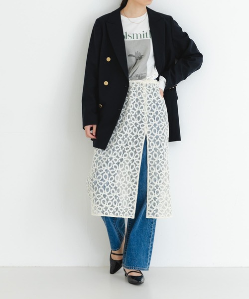 URBAN RESEARCH（アーバンリサーチ）の「コードレースレイヤードスカート（スカート・レディース・ブラック/オフホワイト・FREE）」の10枚目の写真