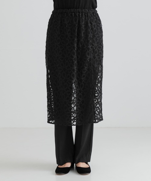 URBAN RESEARCH（アーバンリサーチ）の「コードレースレイヤードスカート（スカート・レディース・ブラック/オフホワイト・FREE）」の15枚目の写真