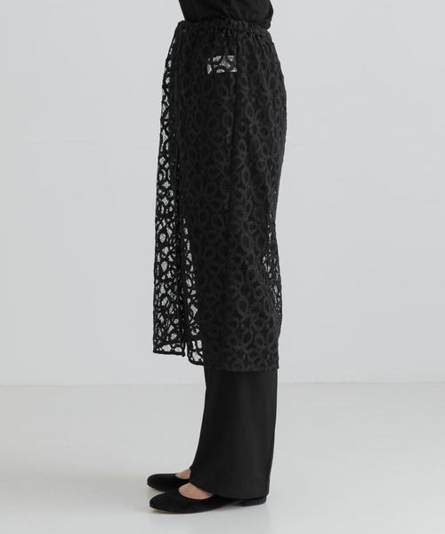 URBAN RESEARCH（アーバンリサーチ）の「コードレースレイヤードスカート（スカート・レディース・ブラック/オフホワイト・FREE）」の16枚目の写真