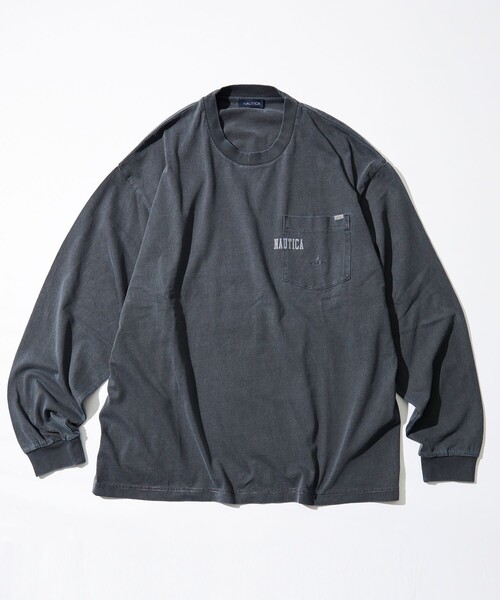 NAUTICA（ノーティカ）の「NAUTICA/ノーティカ Garments Pigment Dyed Hidden Logo L/S Tee/ガーメント ピグメントダイ ヒドゥンロゴ ロングスリーブTシャツ（Tシャツ/カットソー・メンズ・ブラウン/ネイビー/ベージュ/チャコール・SMALL/MEDIUM/LARGE/X-LARGE）」の10枚目の写真