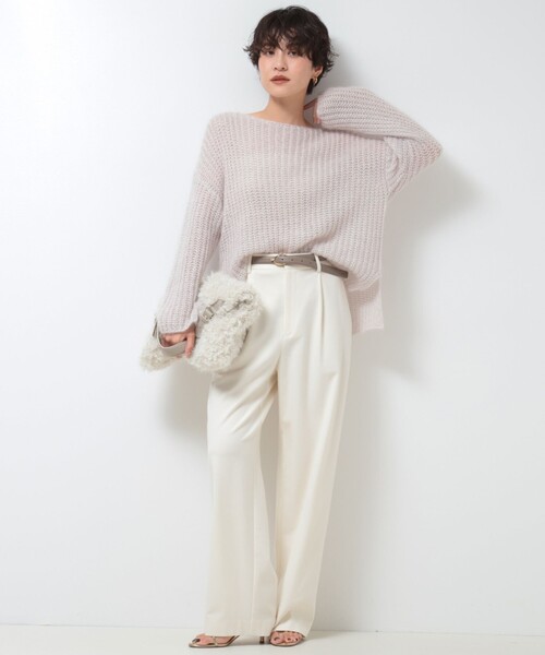 NOLLEY’S Sophi(ノーリーズソフィ)の「ウォッシャブル両面起毛セミワイドパンツ(その他パンツ・レディース・チャコールグレー/ライトグレー/ブラック/オフホワイト・36/38/34)」の12枚目の写真