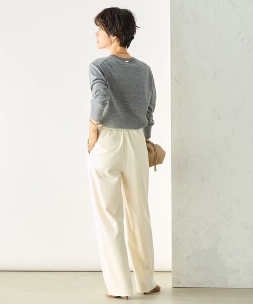 NOLLEY’S Sophi(ノーリーズソフィ)の「ウォッシャブル両面起毛セミワイドパンツ(その他パンツ・レディース・チャコールグレー/ライトグレー/ブラック/オフホワイト・36/38/34)」の10枚目の写真