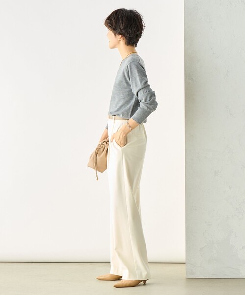 NOLLEY’S Sophi(ノーリーズソフィ)の「ウォッシャブル両面起毛セミワイドパンツ(その他パンツ・レディース・チャコールグレー/ライトグレー/ブラック/オフホワイト・36/38/34)」の21枚目の写真