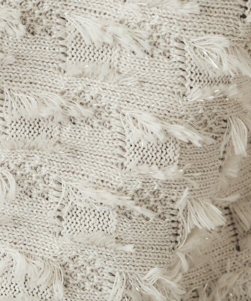 OPAQUE.CLIP（オペークドットクリップ）の「◆ラメツイード風ニットベスト【洗濯機洗い可】（ニット/セーター・レディース・ライトグレー/ブラック/ネイビー・40/38）」の7枚目の写真