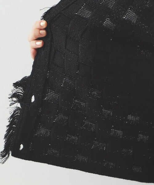 OPAQUE.CLIP（オペークドットクリップ）の「◆ラメツイード風ニットベスト【洗濯機洗い可】（ニット/セーター・レディース・ライトグレー/ブラック/ネイビー・40/38）」の22枚目の写真