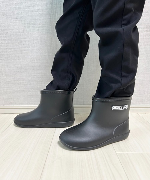Marble Line（マーブルライン）の「無地レインシューズ（レインシューズ・キッズ・グレー/オリーブ/ブラック/モスグリーン/ピンク/イエロー/ラベンダー/ネイビー/ブルー・21/19/17/16/20/18/15 /14）」の2枚目の写真