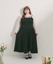 【大きいサイズ】チャーム付きイレヘムキャミワンピース
