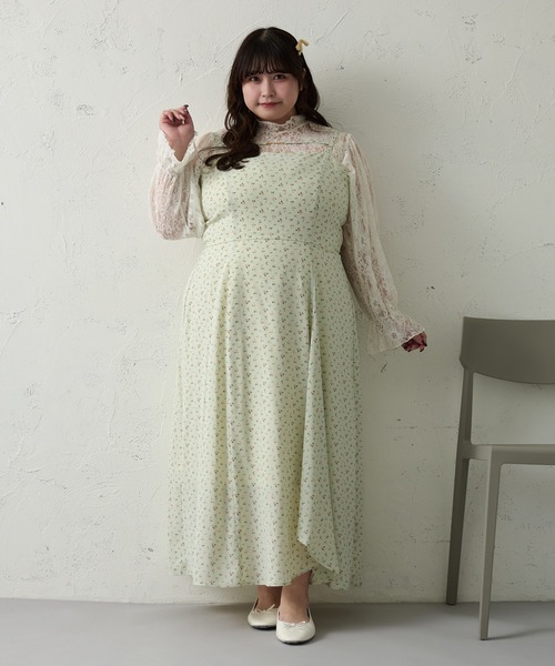 Louiosy キャミワンピース 大きいサイズ】アシンメトリーデザイン