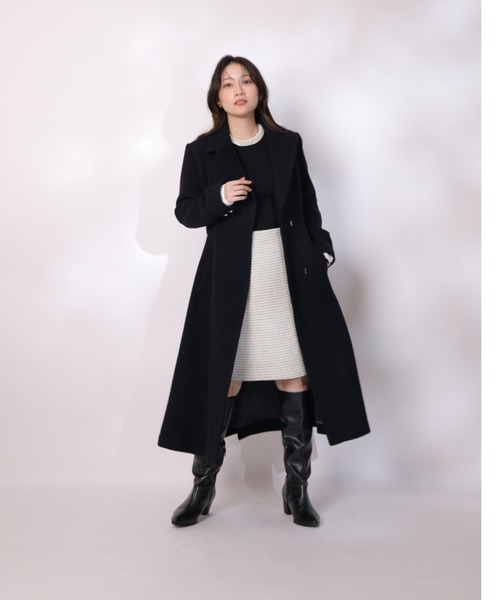 ベルト付ロングチェスターコート（ダウンジャケット/コート