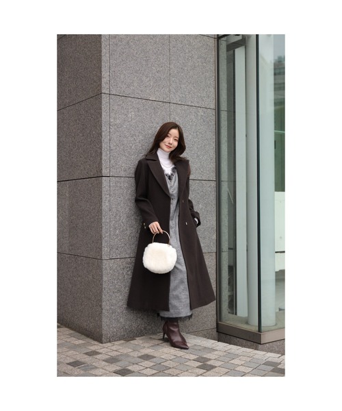 ベルト付ロングチェスターコート（ダウンジャケット/コート