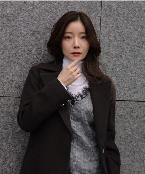 Apuweiser-riche(アプワイザーリッシェ)の「ベルト付ロングチェスターコート(ダウンジャケット/コート・レディース・グレイッシュベージュ/ダークブラウン/モカ/ネイビー・1/2/0)」の14枚目の写真