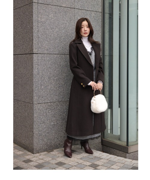 Apuweiser-riche(アプワイザーリッシェ)の「ベルト付ロングチェスターコート(ダウンジャケット/コート・レディース・グレイッシュベージュ/ダークブラウン/モカ/ネイビー・1/2/0)」の17枚目の写真