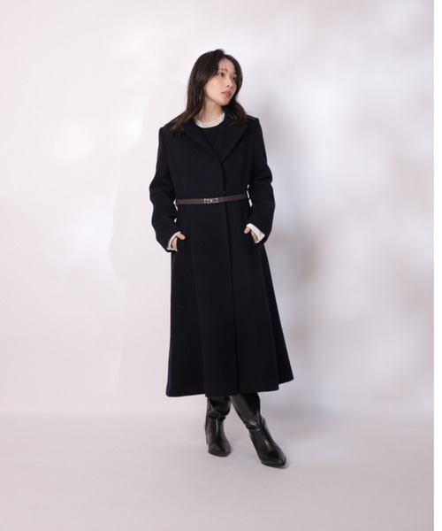 ベルト付ロングチェスターコート（ダウンジャケット/コート