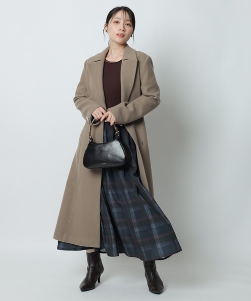 Apuweiser-riche(アプワイザーリッシェ)の「ベルト付ロングチェスターコート(ダウンジャケット/コート・レディース・グレイッシュベージュ/ダークブラウン/モカ/ネイビー・1/2/0)」の20枚目の写真