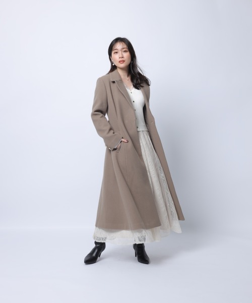 Apuweiser-riche ベルト付ロングチェスターコート ベルト付ロングチェスターコート（ダウンジャケット/コート