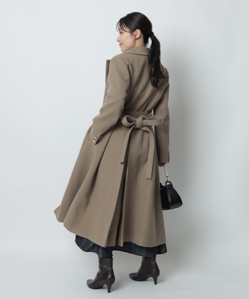 ベルト付ロングチェスターコート（ダウンジャケット/コート