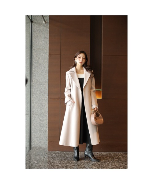 ベルト付ロングチェスターコート（ダウンジャケット/コート