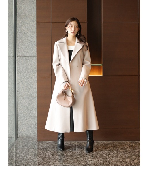 ベルト付ロングチェスターコート（ダウンジャケット/コート