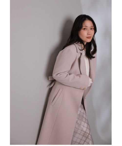 ベルト付ロングチェスターコート（ダウンジャケット/コート