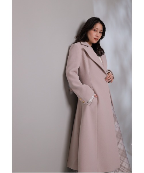 ベルト付ロングチェスターコート（ダウンジャケット/コート