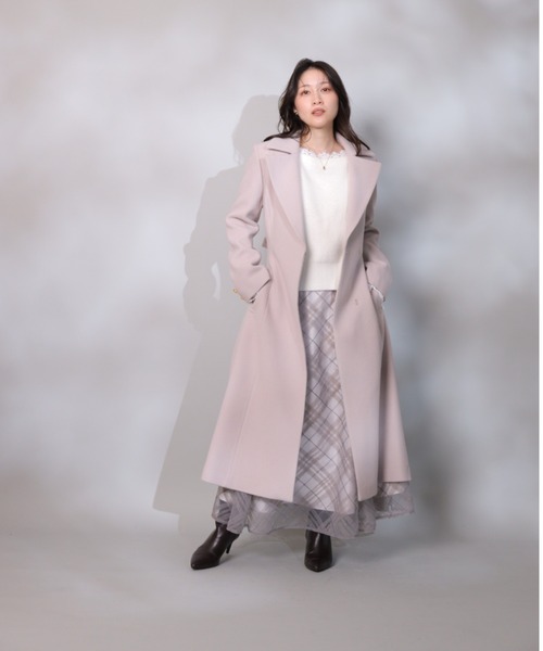 ベルト付ロングチェスターコート（ダウンジャケット/コート