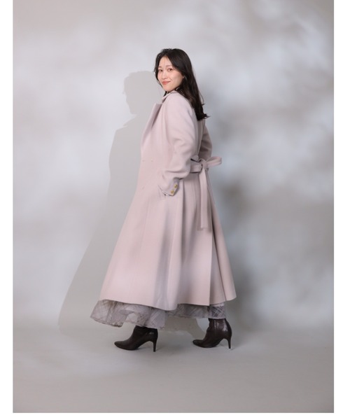 ベルト付ロングチェスターコート（ダウンジャケット/コート