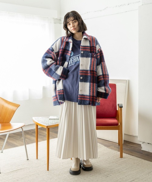 niko and...(ニコアンド)の「レザーライクプリーツスカート(スカート・レディース・ブラック/アイボリー・MEDIUM/LARGE)」の9枚目の写真