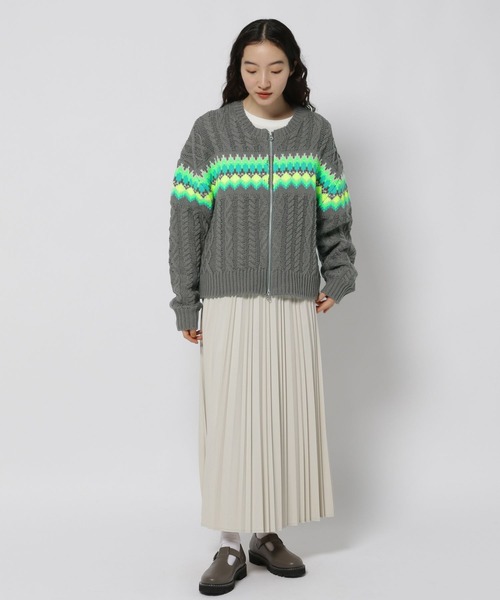 niko and...(ニコアンド)の「レザーライクプリーツスカート(スカート・レディース・ブラック/アイボリー・MEDIUM/LARGE)」の16枚目の写真