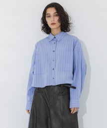 STUDIOUS | 【STUDIOUS/ステュディオス】オーバーサイズシャツ/クロップド丈/ヒップカバー/体型カバー/ウォッシャブル(シャツ/ブラウス)