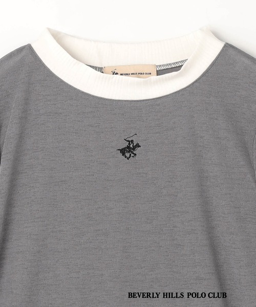 BEVERLY HILLS POLO CLUB(ビバリーヒルズポロクラブ)の「【BEVERLY HILLS POLO CLUB】レイヤード風シアーロングTEE(Tシャツ/カットソー・レディース・ブラック/オフホワイト/グレー・FREE)」の7枚目の写真