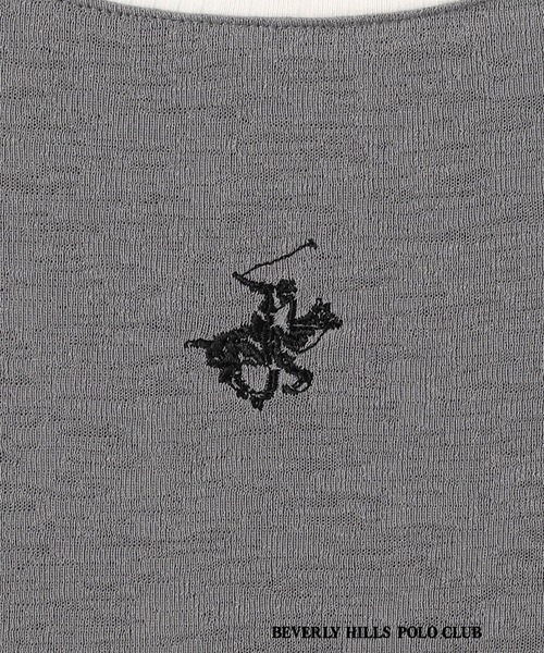 BEVERLY HILLS POLO CLUB(ビバリーヒルズポロクラブ)の「【BEVERLY HILLS POLO CLUB】レイヤード風シアーロングTEE(Tシャツ/カットソー・レディース・ブラック/オフホワイト/グレー・FREE)」の9枚目の写真