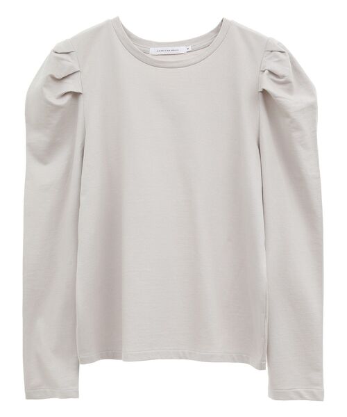 AMERICAN HOLIC(アメリカンホリック)の「ミニ裏毛ショルダータックプルオーバー(Tシャツ/カットソー・レディース・ライトグレー/ブラック・M/L)」の14枚目の写真