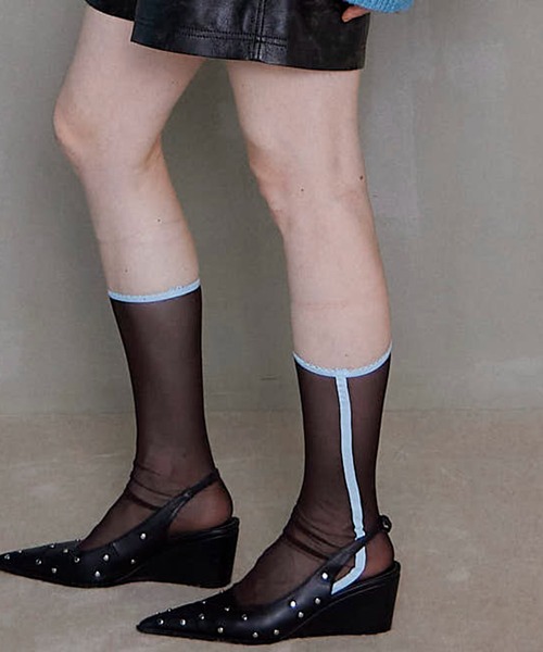 See-through Line Socks/シースルーラインソックス【MAISON