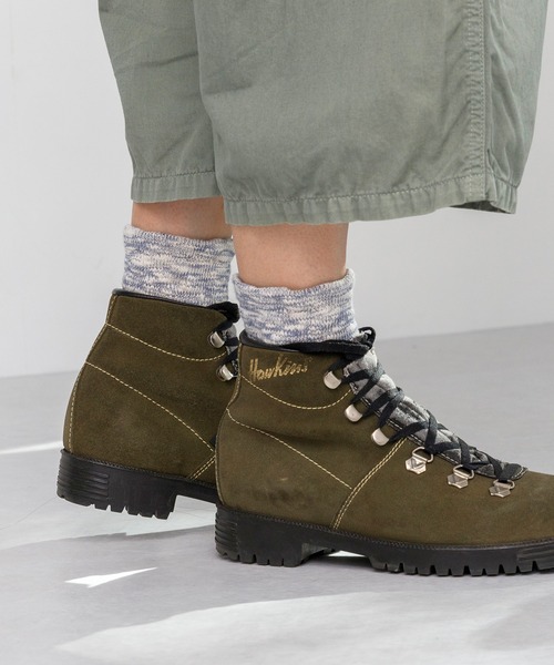 rasox(ラソックス)の「rasox(ラソックス)/ ビッグスラブ・ミッド(ソックス/靴下・レディース・パープル/ワンウォッシュ/チャコールグレー/オリーブ/オレンジ・MEDIUM/SMALL/LARGE)」の4枚目の写真