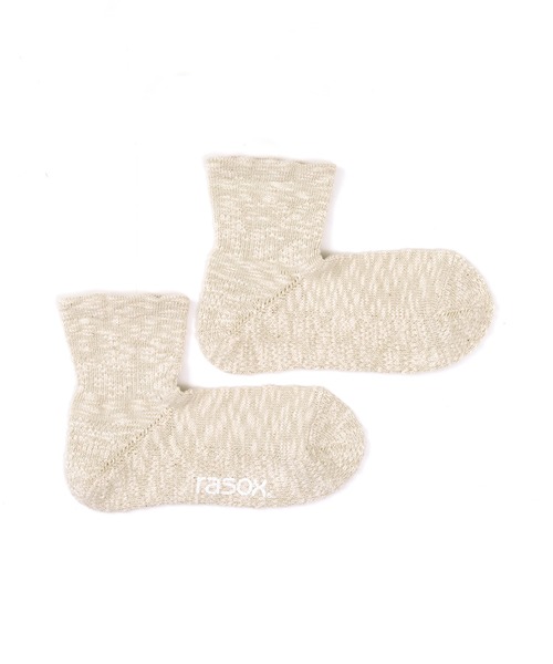 rasox(ラソックス)の「rasox(ラソックス)/ ビッグスラブ・ミッド(ソックス/靴下・レディース・パープル/ワンウォッシュ/チャコールグレー/オリーブ/オレンジ・MEDIUM/SMALL/LARGE)」の2枚目の写真