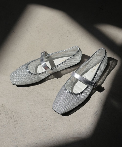 GLOBAL WORK（グローバルワーク）の「一部店舗限定/らくっションチュールメッシュパンプス/143954（パンプス・レディース・シルバー/ゴールド/ブラック・LARGE/MEDIUM）」の2枚目の写真