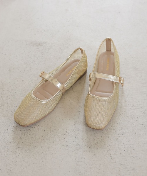 GLOBAL WORK（グローバルワーク）の「一部店舗限定/らくっションチュールメッシュパンプス/143954（パンプス・レディース・シルバー/ゴールド/ブラック・LARGE/MEDIUM）」の3枚目の写真
