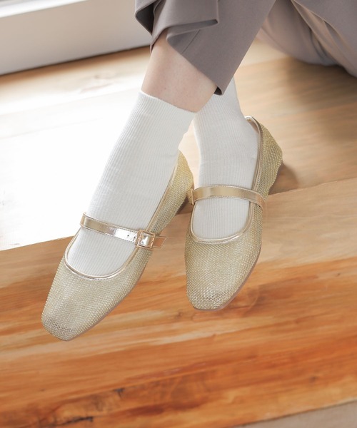 GLOBAL WORK（グローバルワーク）の「一部店舗限定/らくっションチュールメッシュパンプス/143954（パンプス・レディース・シルバー/ゴールド/ブラック・LARGE/MEDIUM）」の7枚目の写真
