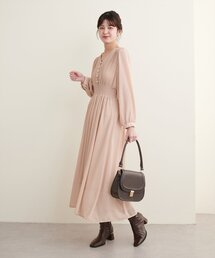 ピンタックプリーツお上品ワンピース