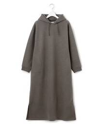 【WOMEN】NEEDLE JERSEY フード付きワンピース