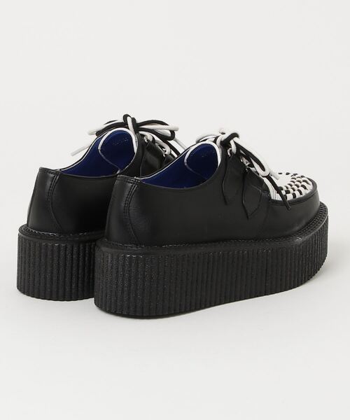 YOSUKE（ヨースケ）の「**ヨースケYOSUKEウィメンズ厚底レースアップラバーソール（その他シューズ・レディース・ブラック×ホワイト/マルチ・23.5cm/24.0cm/24.5cm/25.0cm/22.5cm/23.0cm）」の3枚目の写真