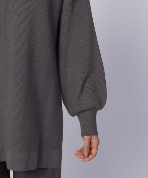 HusHusH（ハッシュアッシュ）の「HusHusH もちもち リブハイネックニットプルオーバー（ニット/セーター・レディース・レッド/ブラック/チャコールグレー・M/L）」の12枚目の写真