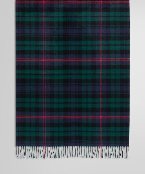 BROOKS BROTHERS（ブルックスブラザーズ）の「カシミヤ ブラックウォッチ オーバーペイン オブロングスカーフ（マフラー・レディース・グリーン・ONE SIZE）」の2枚目の写真