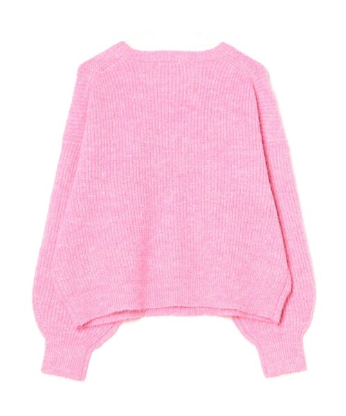 NANO universe（ナノユニバース）の「クルーネック片畦ニット（ニット/セーター・レディース・ブラック/ピンク/ライトグレー・FREE）」の4枚目の写真