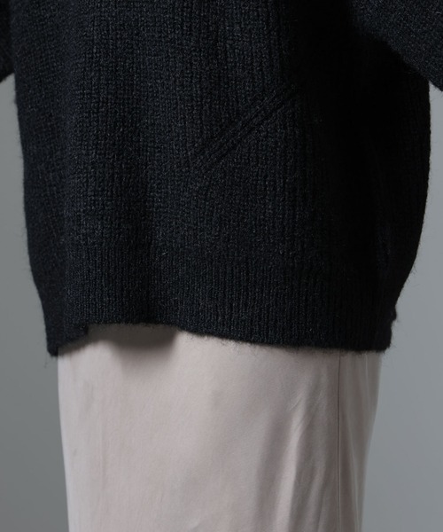 NANO universe（ナノユニバース）の「クルーネック片畦ニット（ニット/セーター・レディース・ブラック/ピンク/ライトグレー・FREE）」の22枚目の写真