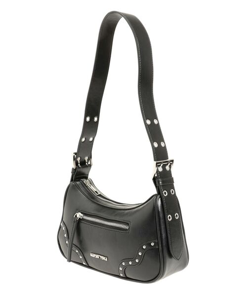 MURUA（ムルーア）の「スタッズハーフムーンバッグ（ハンドバッグ・レディース・ゴールド系その他/ブラック・FREE）」の19枚目の写真