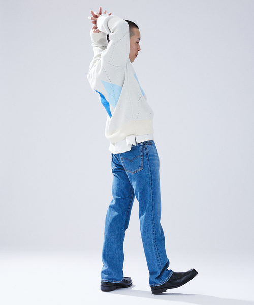 417 EDIFICE（フォーワンセブンエディフィス）の「ARGYLE KNIT / アーガイルニット（ニット/セーター・メンズ・グレー/ブルー系その他/パープル・MEDIUM/LARGE）」の14枚目の写真